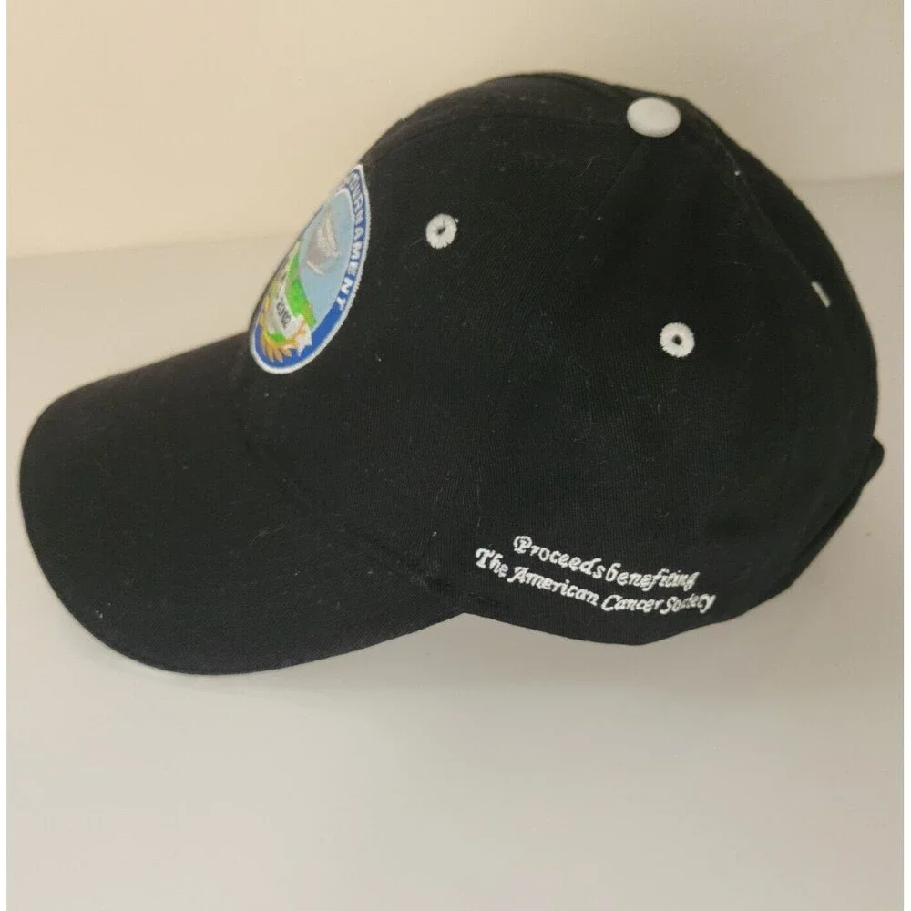 American Cancer Society 2002 Tin Cup Golf Tournament Carolinas Adj Strapback Blk